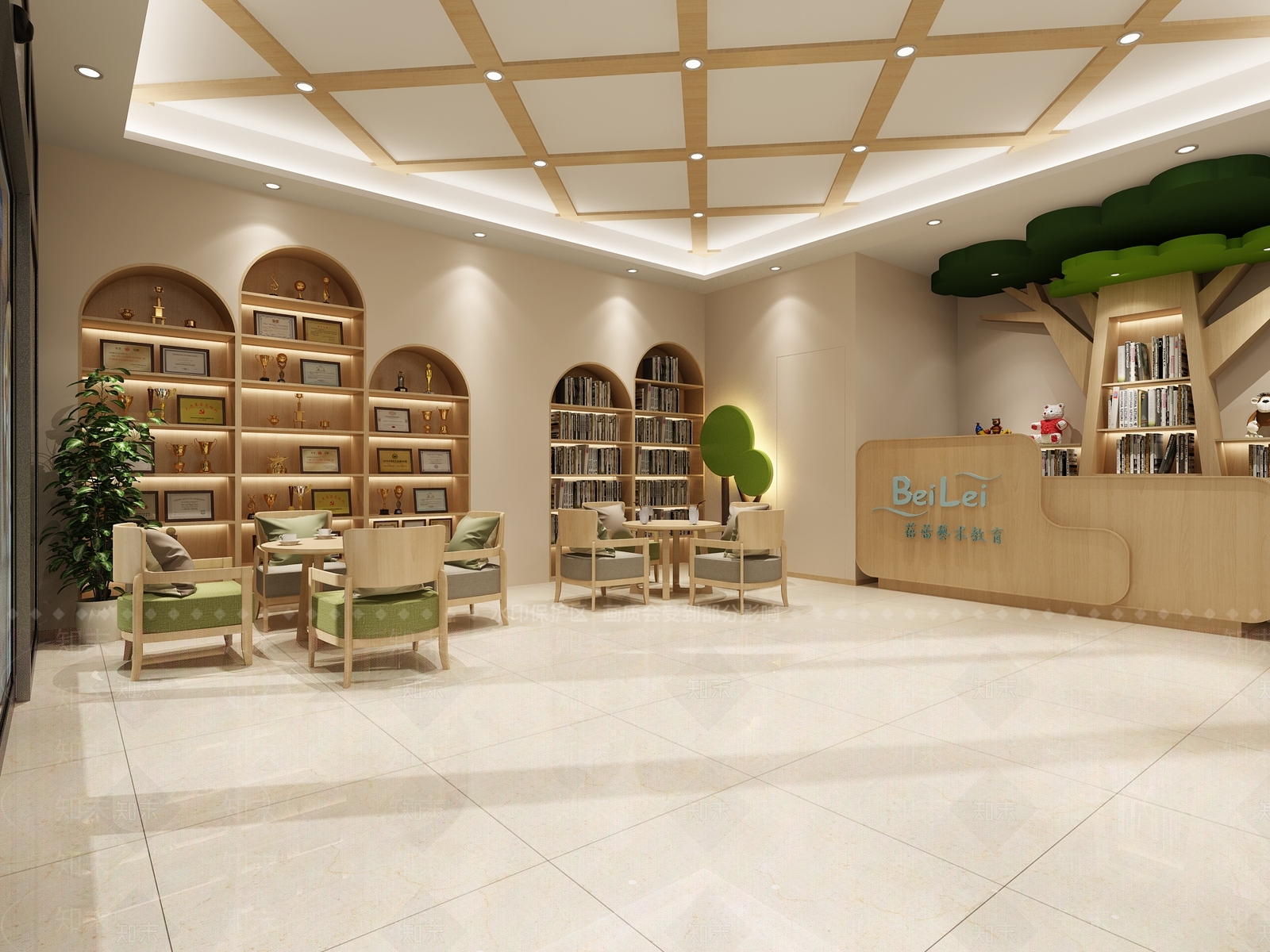 现代瑜伽室3D模型下载【ID:881848186】