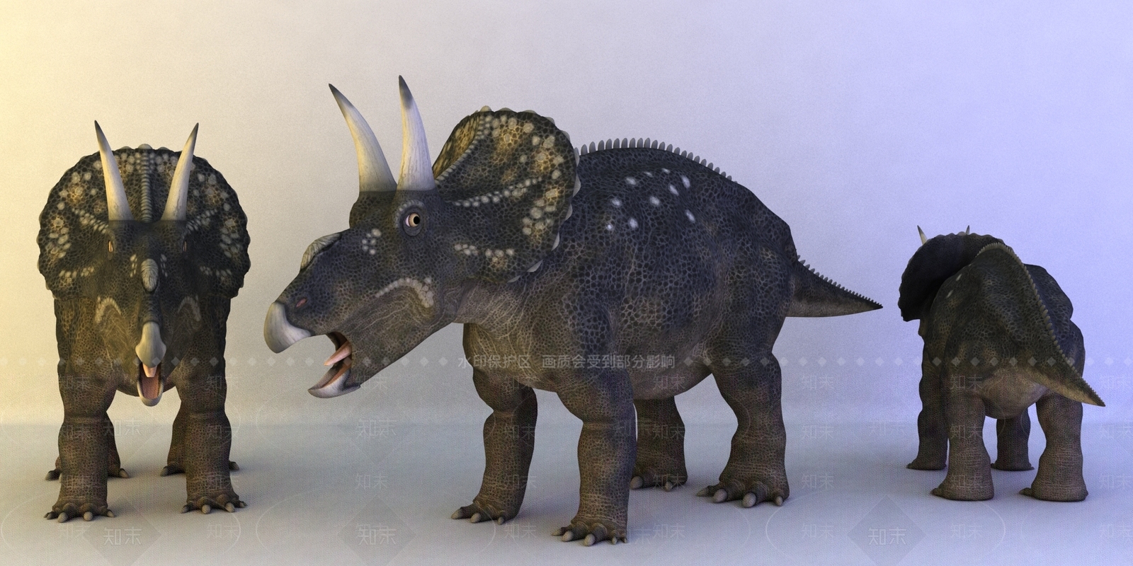现代双角龙3D模型下载【ID:681856099】