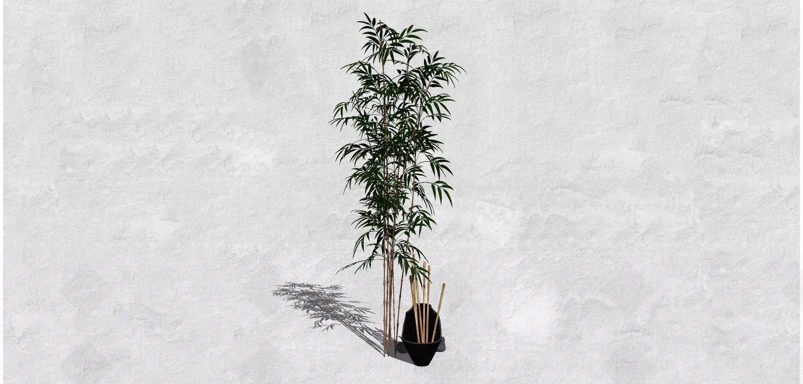 现代风格竹子SU模型下载【ID:181864731】