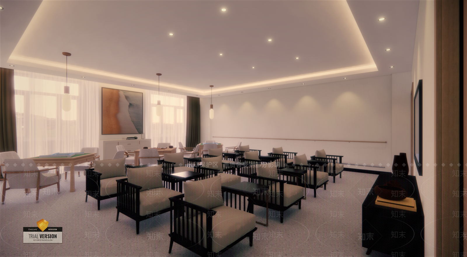 新中式文体医疗SU模型下载【ID:982982434】