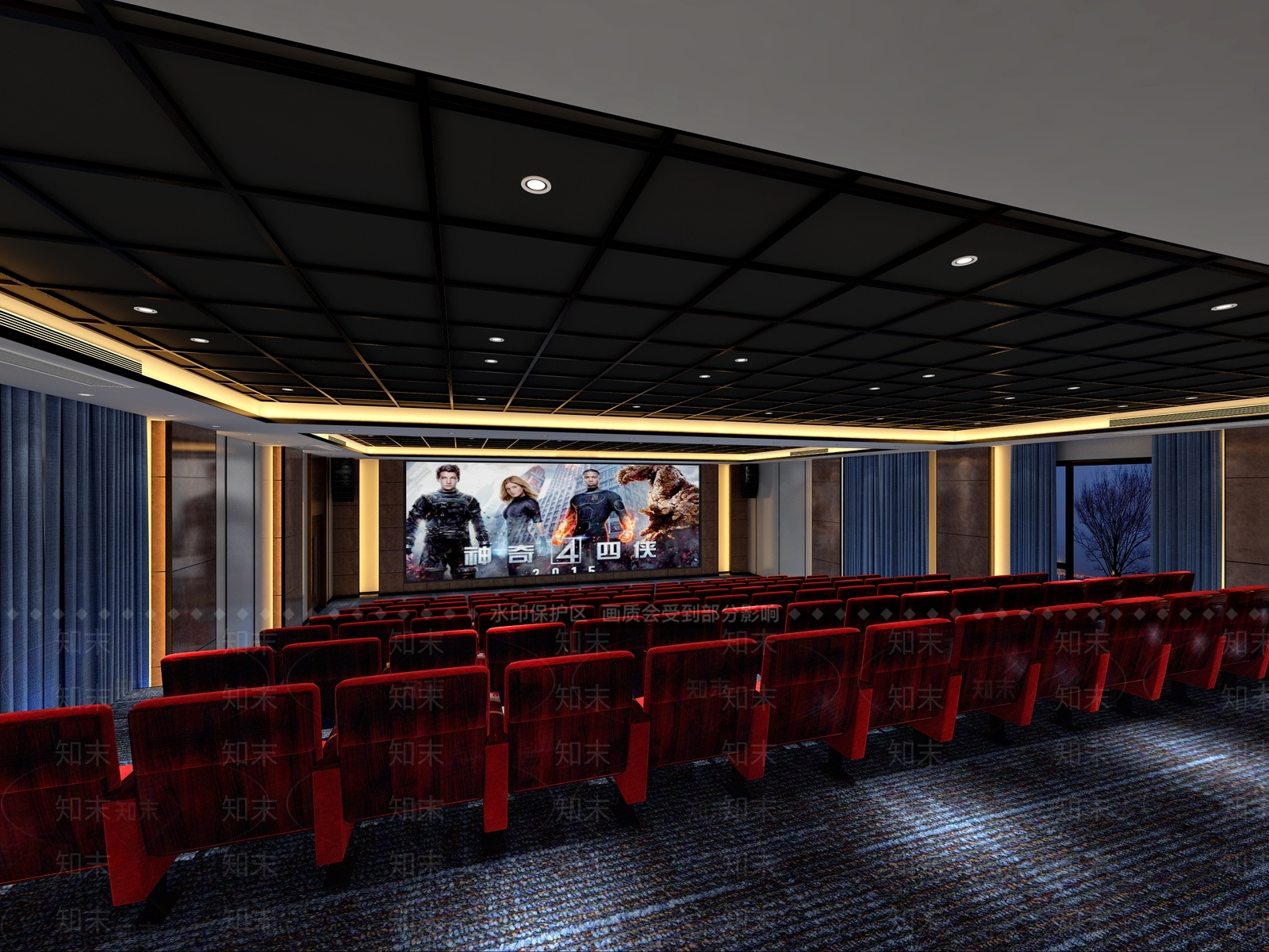 现代电影院3D模型下载【ID:681932398】
