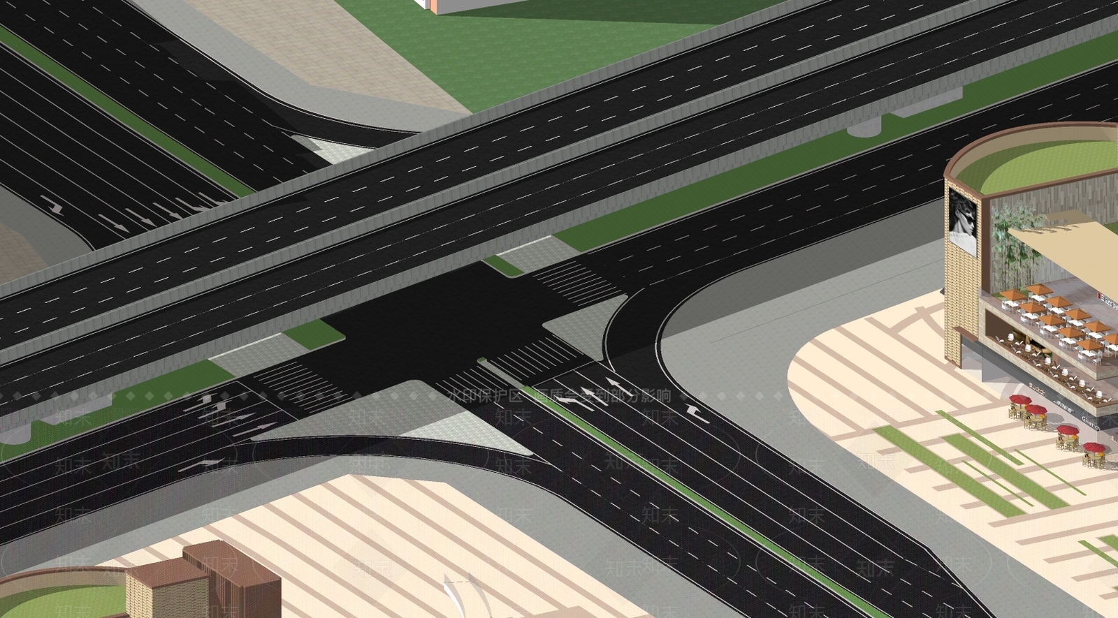 现代道路SU模型下载【ID:982107767】