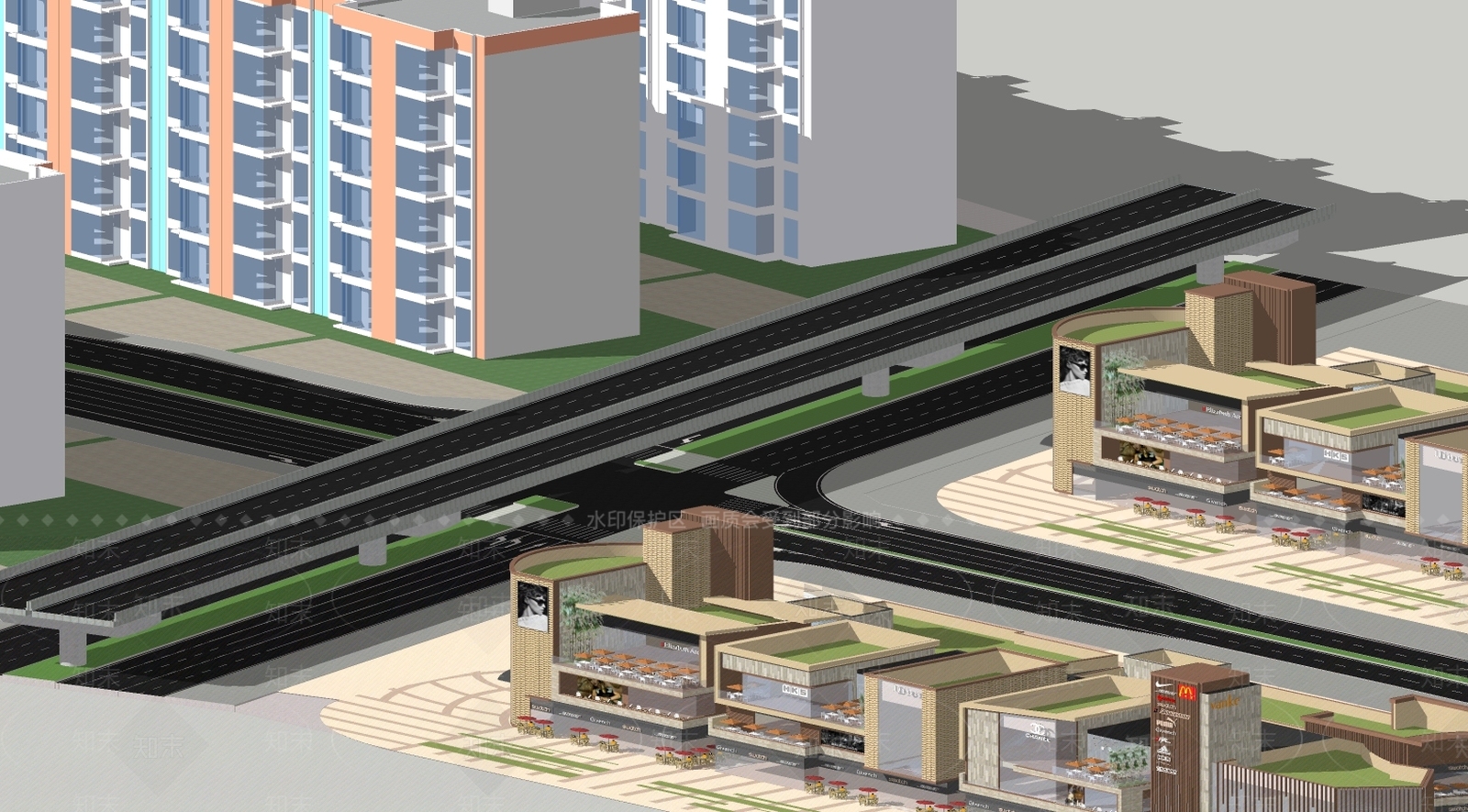 现代道路SU模型下载【ID:982107767】