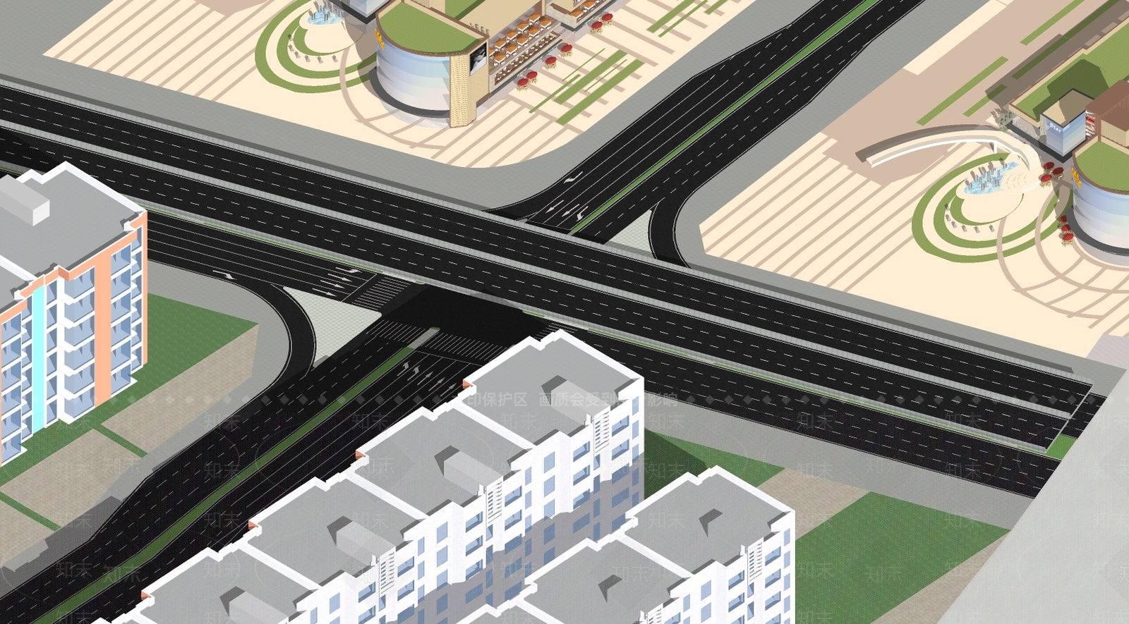 现代道路SU模型下载【ID:982107767】