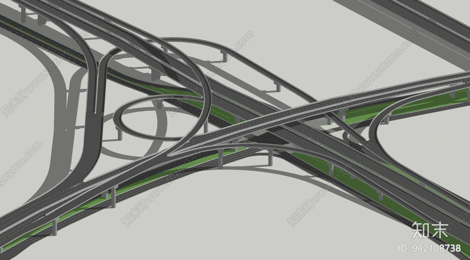 现代道路SU模型下载【ID:982108738】