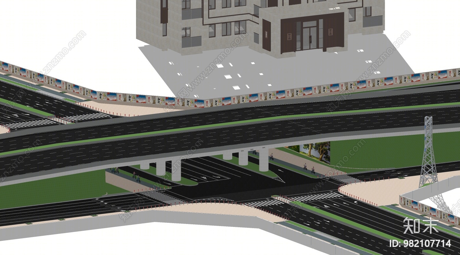 现代道路SU模型下载【ID:982107714】