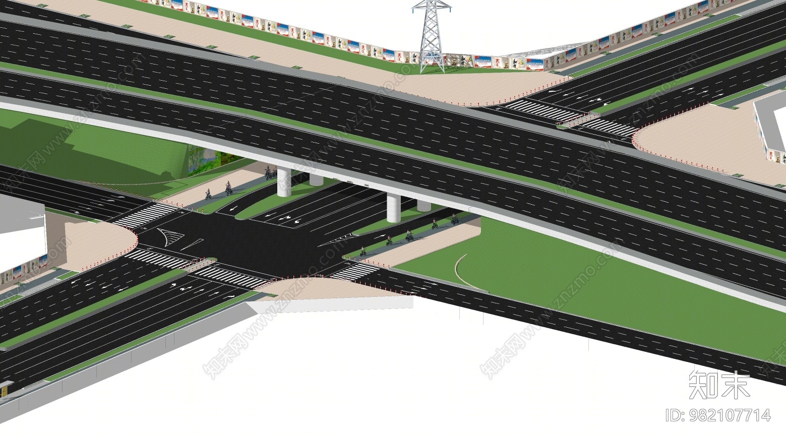 现代道路SU模型下载【ID:982107714】