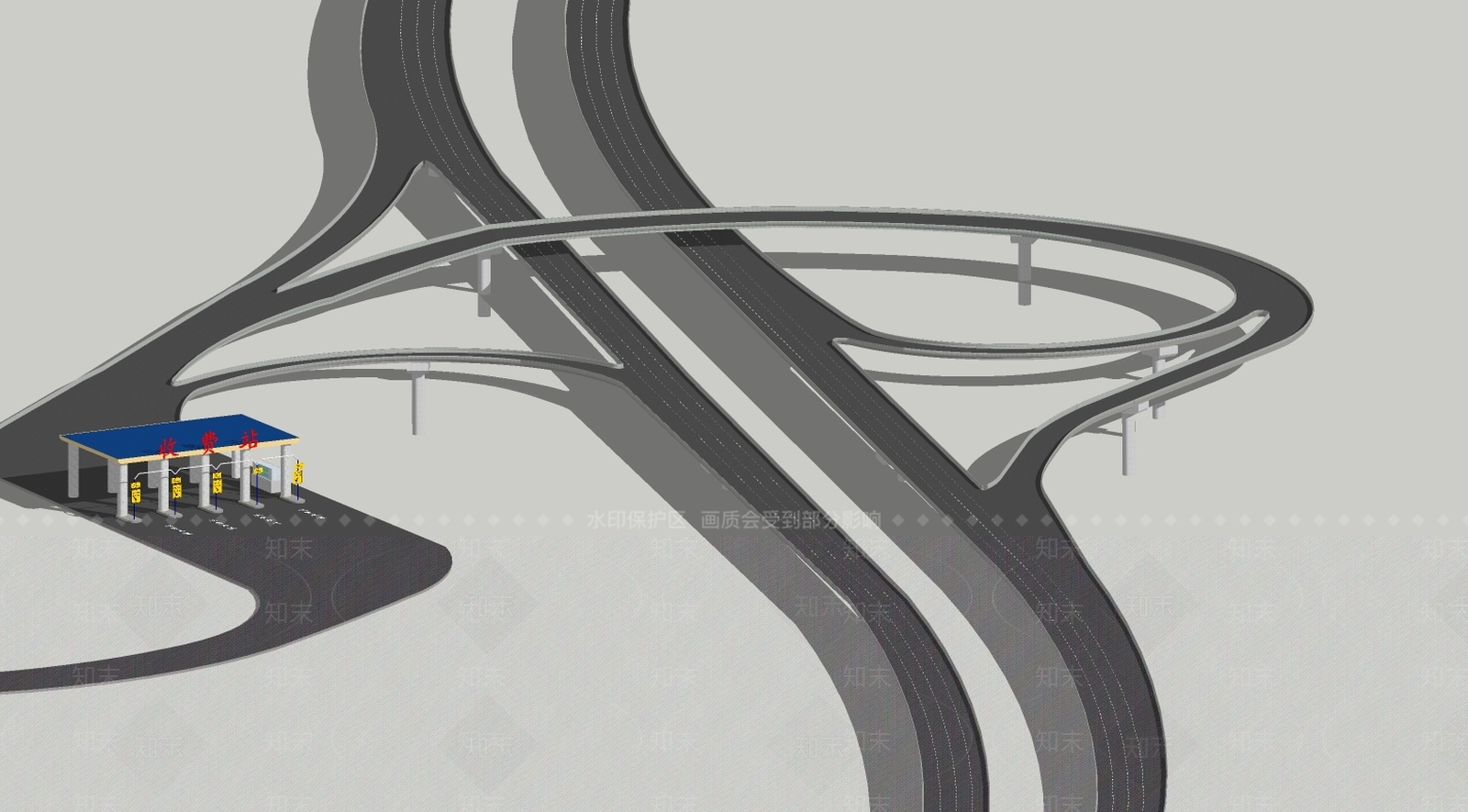 现代道路SU模型下载【ID:982107728】