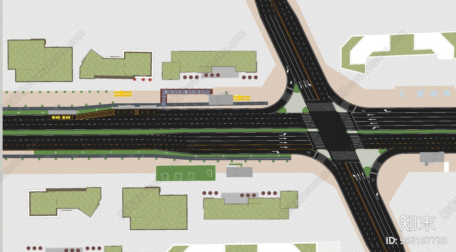 现代道路SU模型下载【ID:982107720】