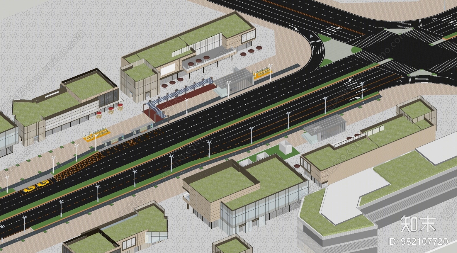 现代道路SU模型下载【ID:982107720】