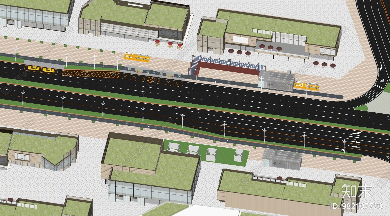 现代道路SU模型下载【ID:982107720】