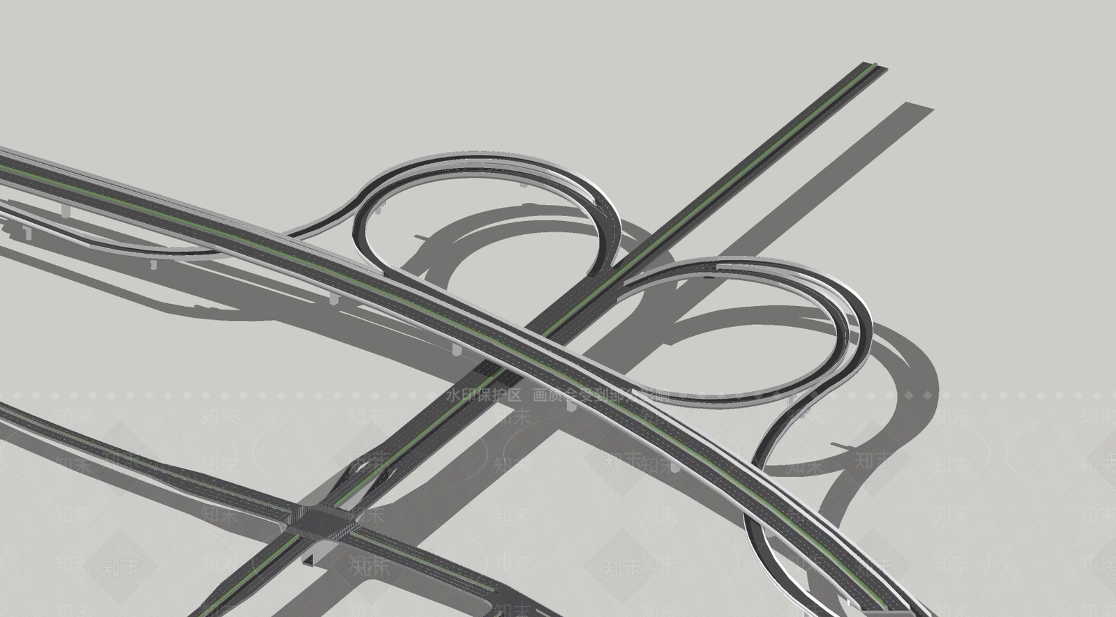 现代道路SU模型下载【ID:982106787】