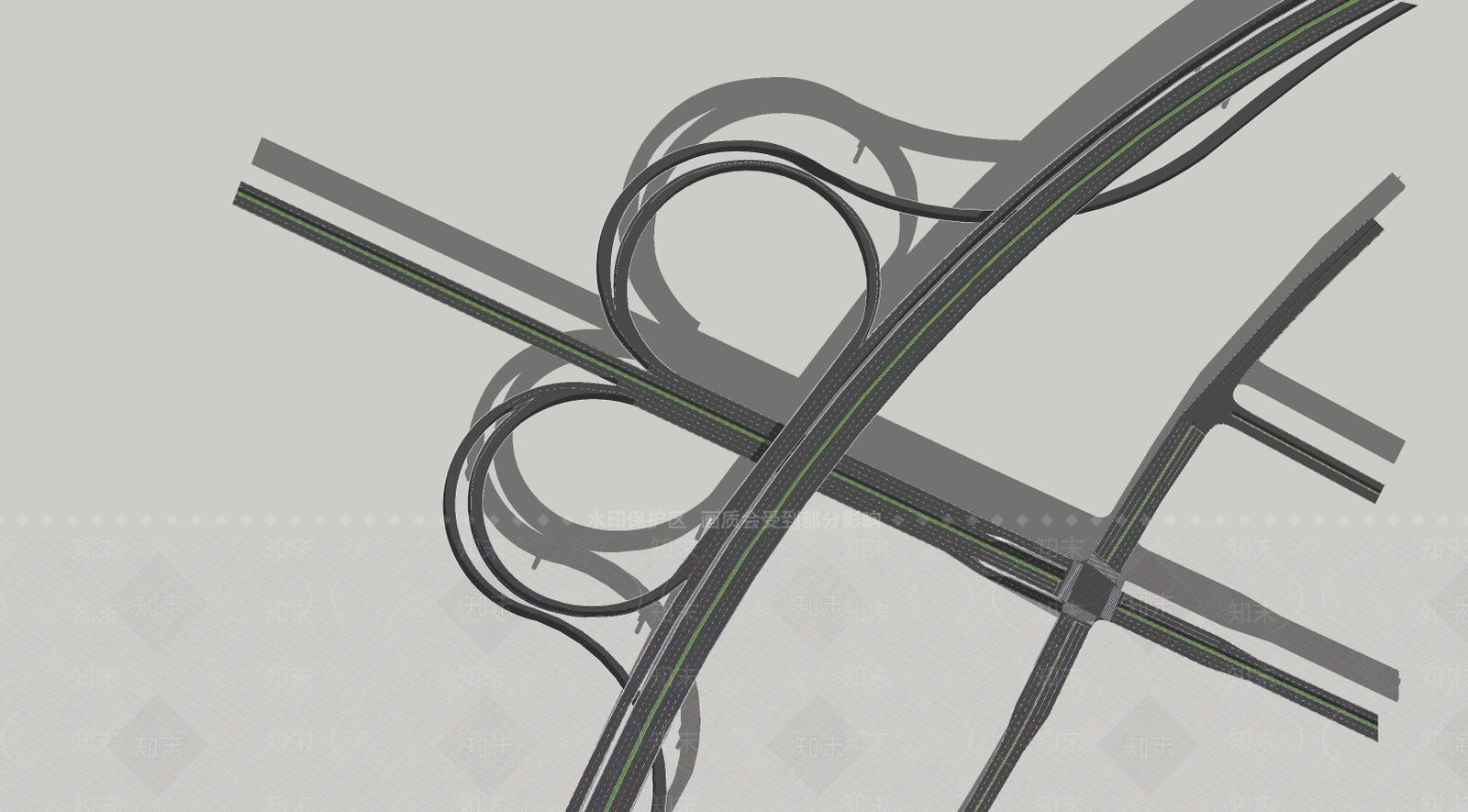 现代道路SU模型下载【ID:982106787】
