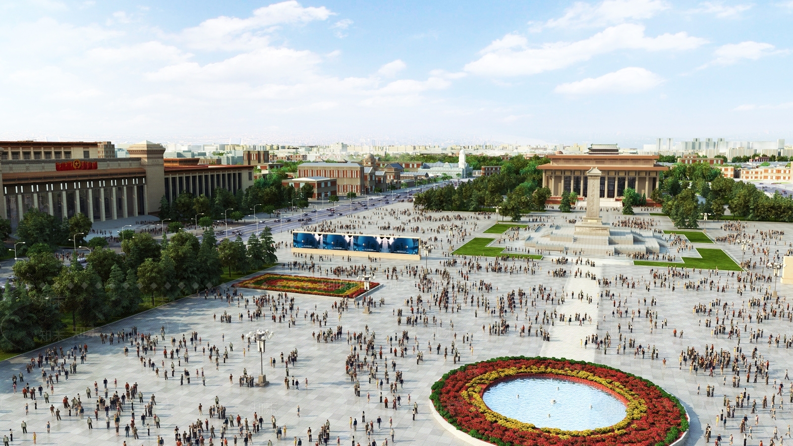 现代人民大会堂3d模型下载