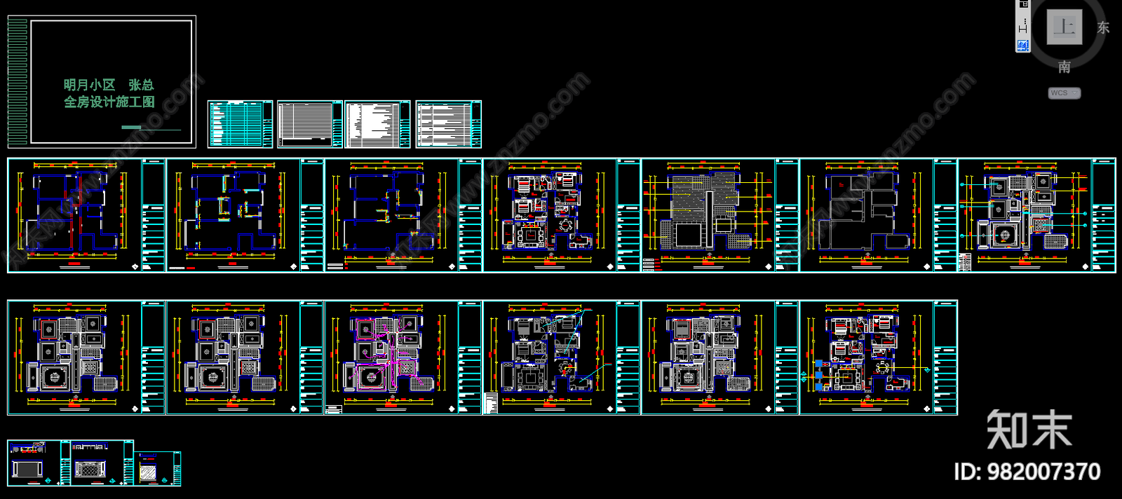 欧式室内装修施工图下载【ID:982007370】