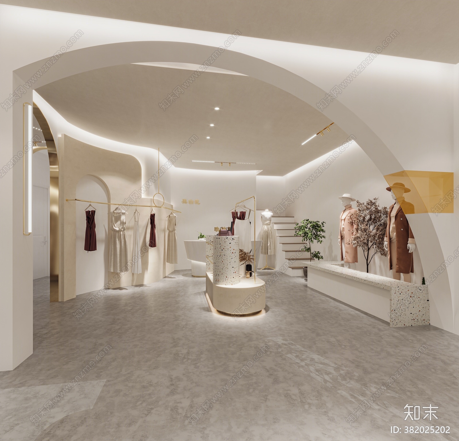 现代服装店3D模型下载【ID:382025202】