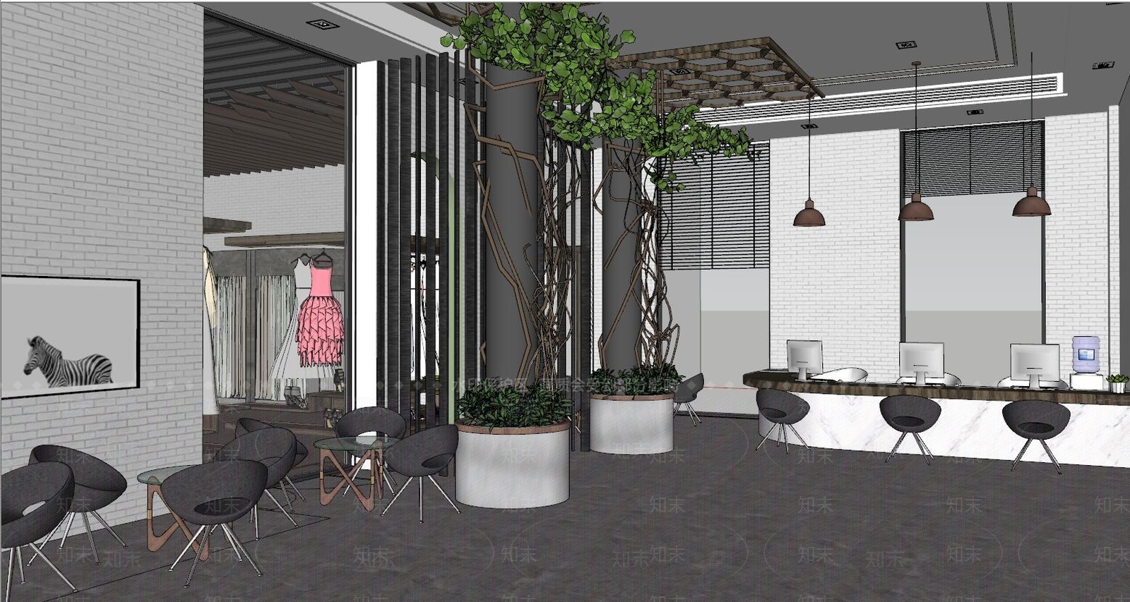 现代摄影店SU模型下载【ID:182032107】
