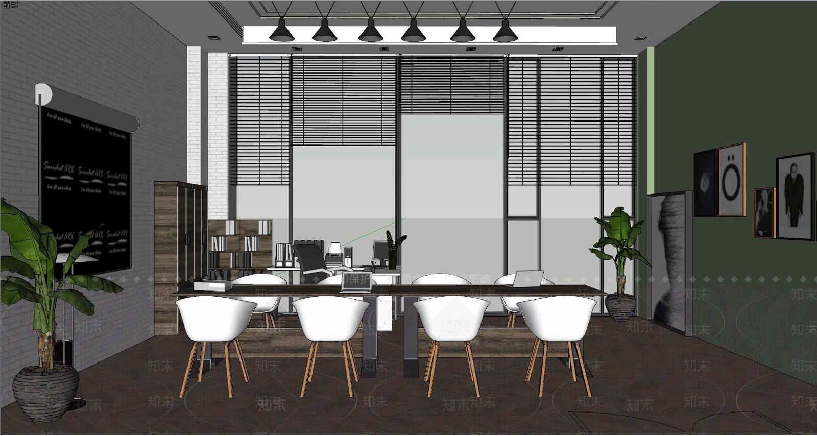 现代摄影店SU模型下载【ID:182032107】