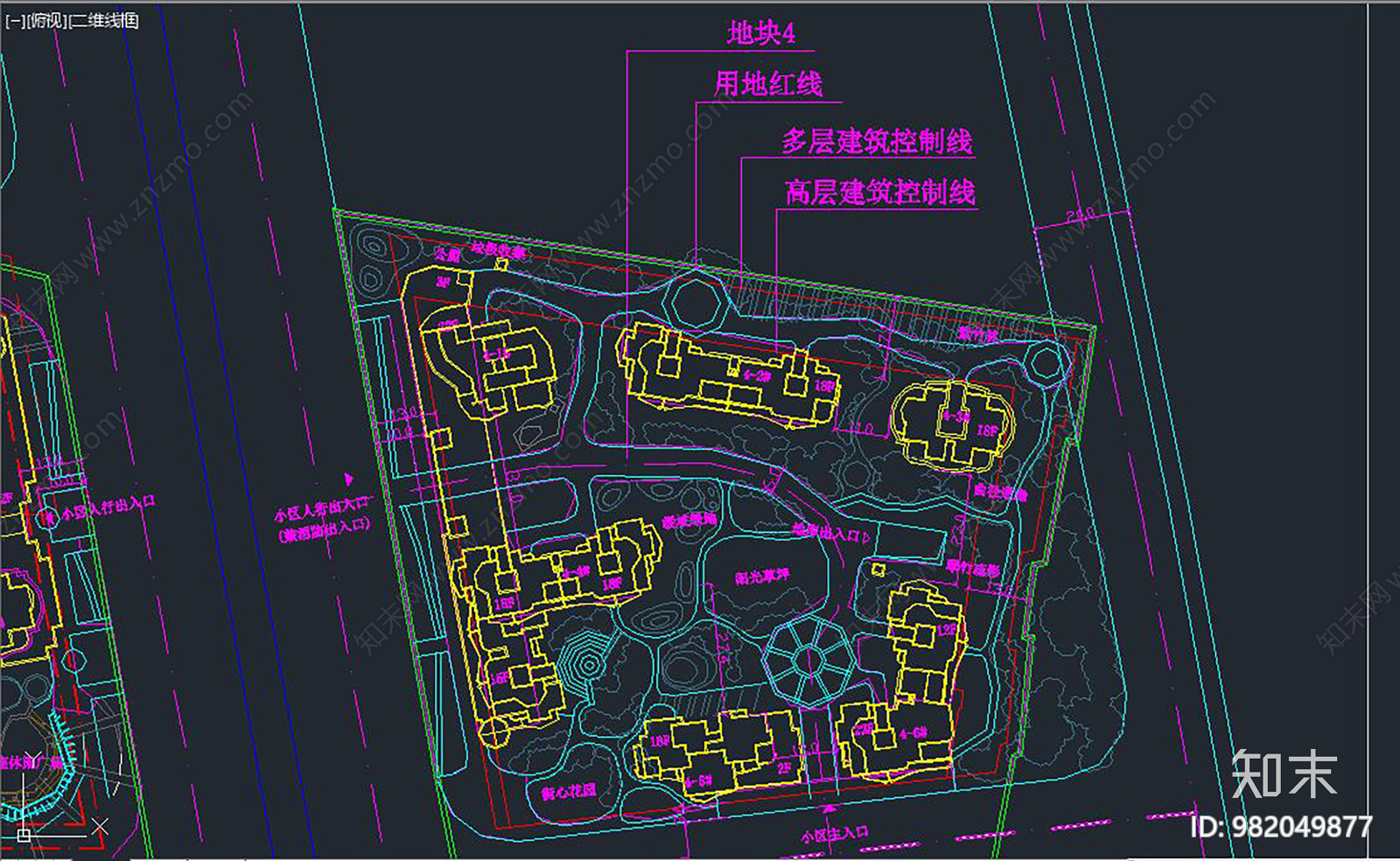 某旧城改造总图cad施工图下载【ID:982049877】