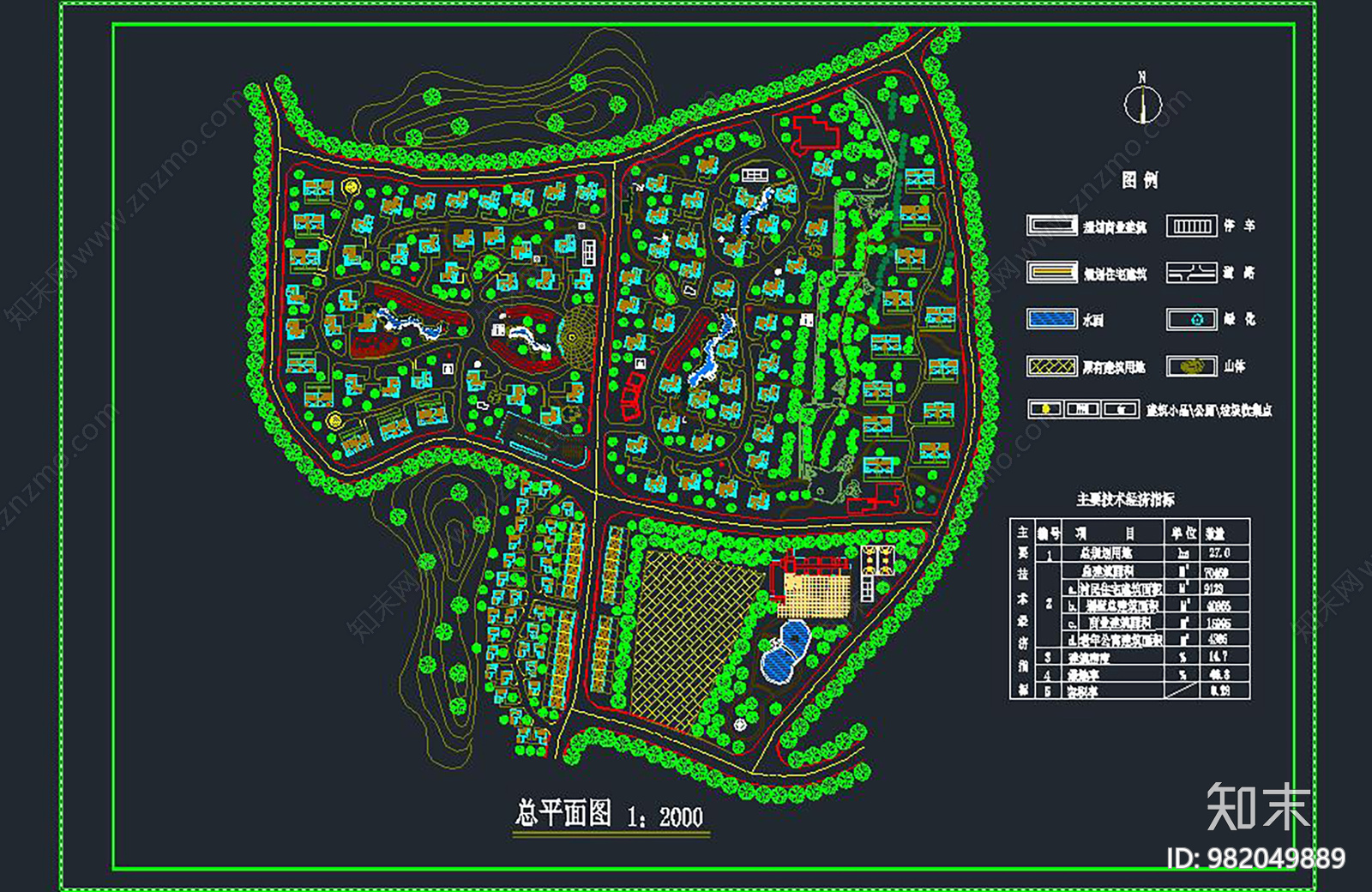 某旧村改造规划设计图施工图下载【ID:982049889】