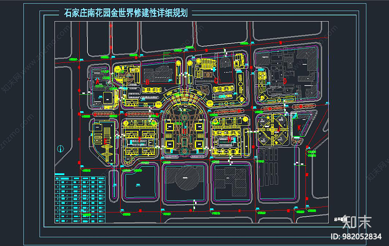 某区域详细规划设计cad施工图下载【ID:982052834】
