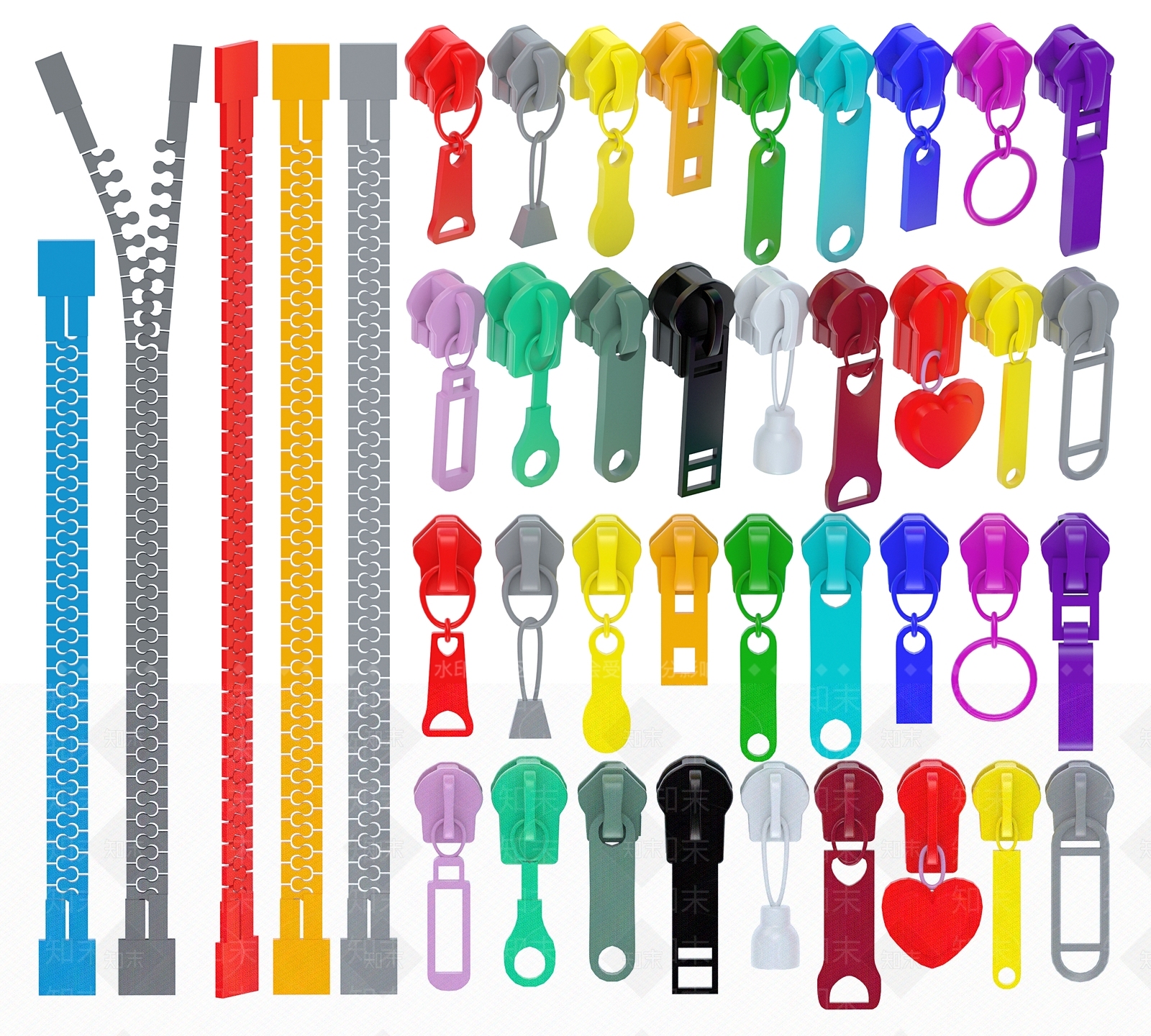 现代纽扣拉链3D模型下载【ID:490765519】