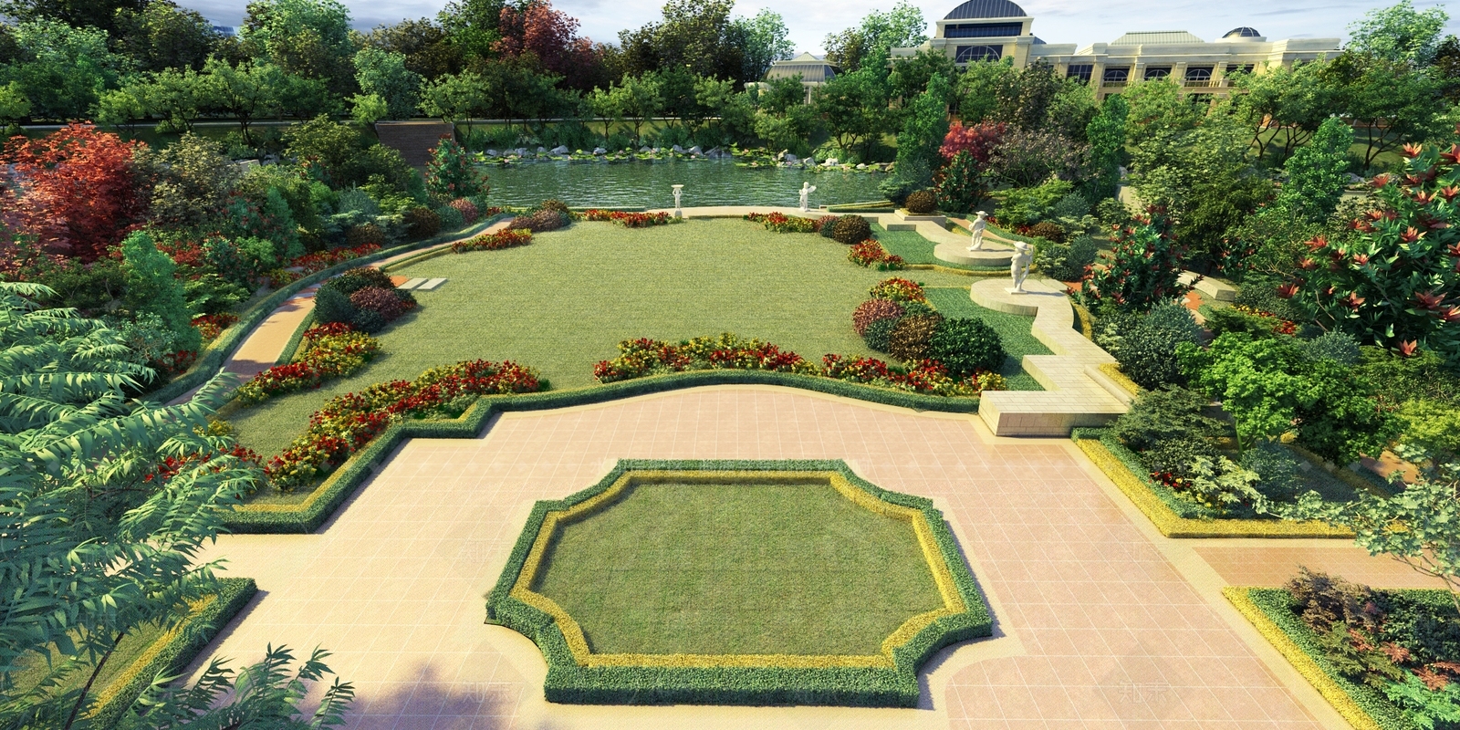 公园景观3D模型精品下载_3dmax模型_知末网