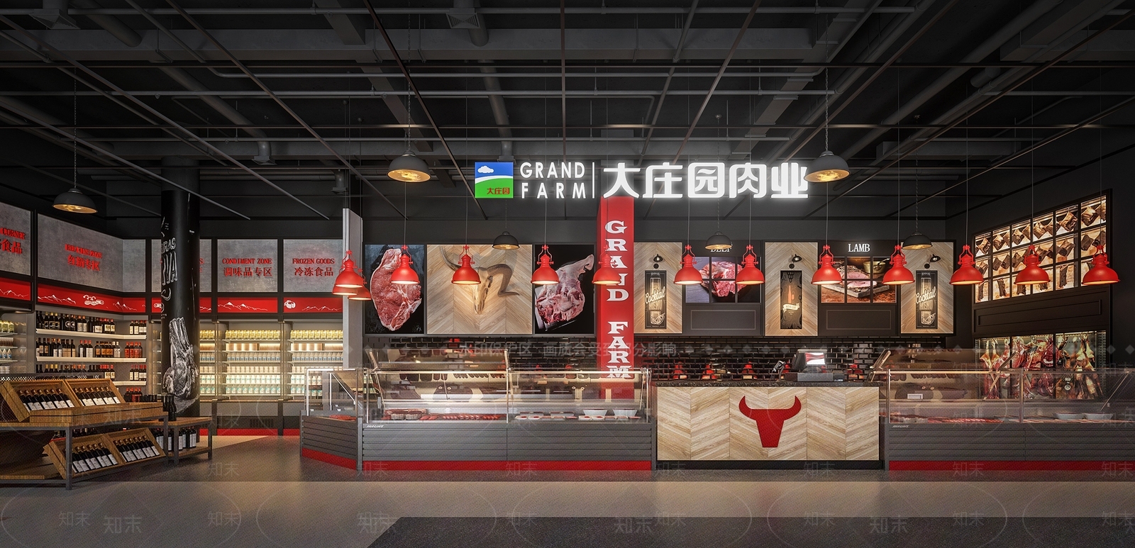工业风鲜肉超市3D模型下载【ID:582073394】