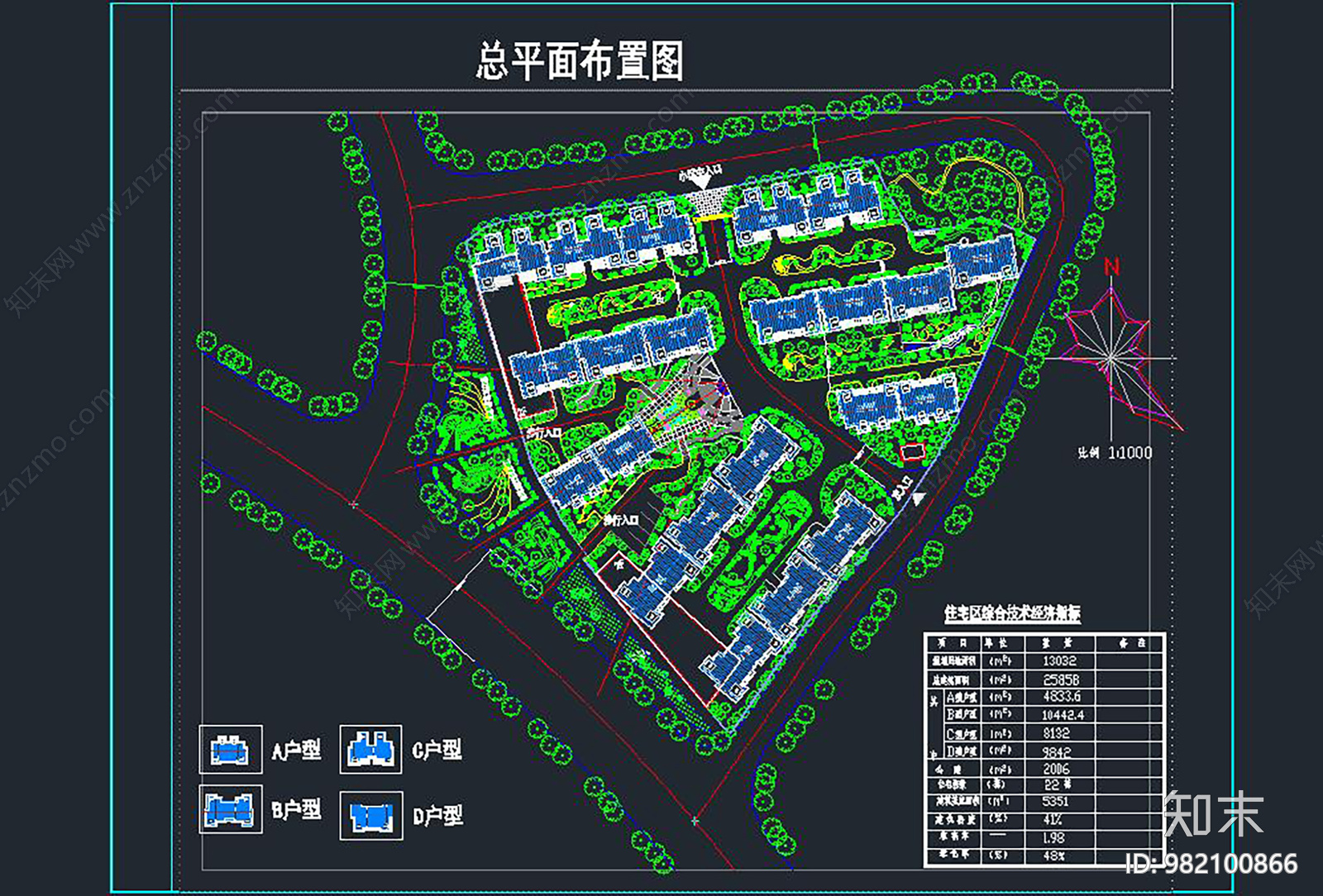 某小区规划设计图施工图下载【ID:982100866】