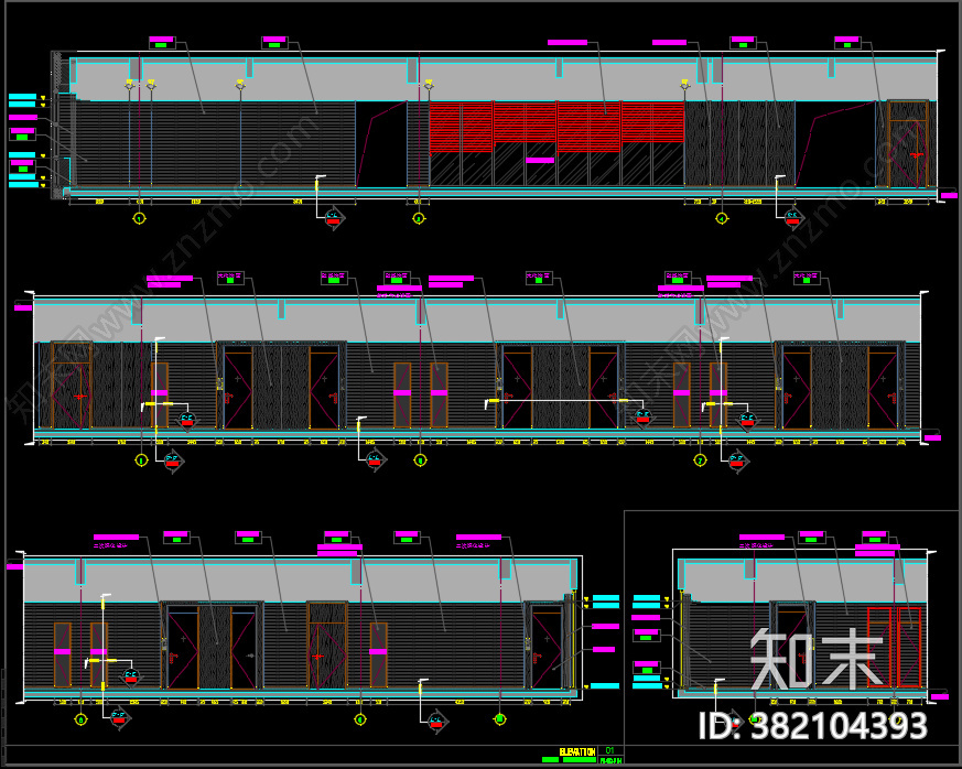 酒店cad施工图下载【ID:382104393】