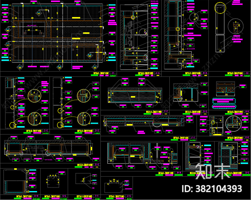 酒店cad施工图下载【ID:382104393】