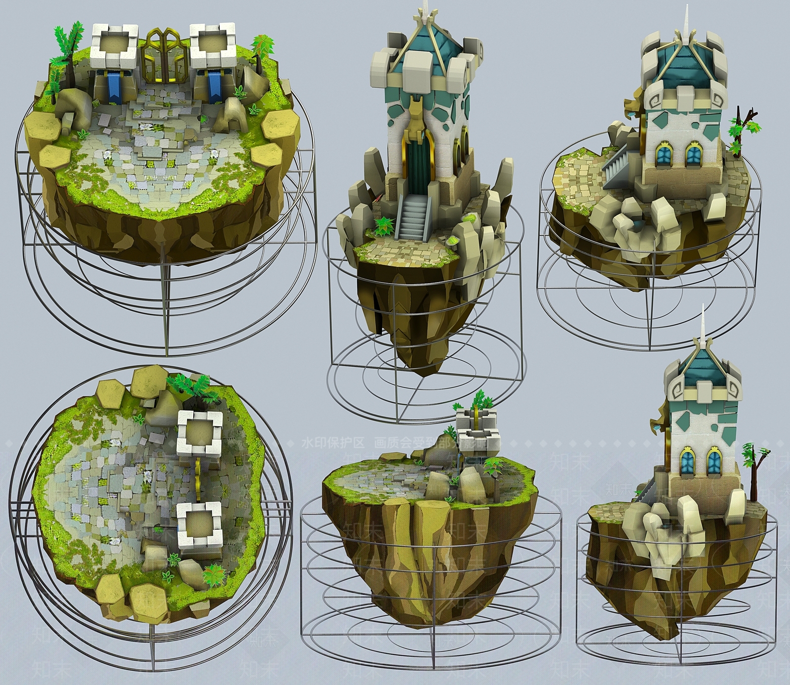 现代铁艺摆件3D模型下载【ID:982124120】