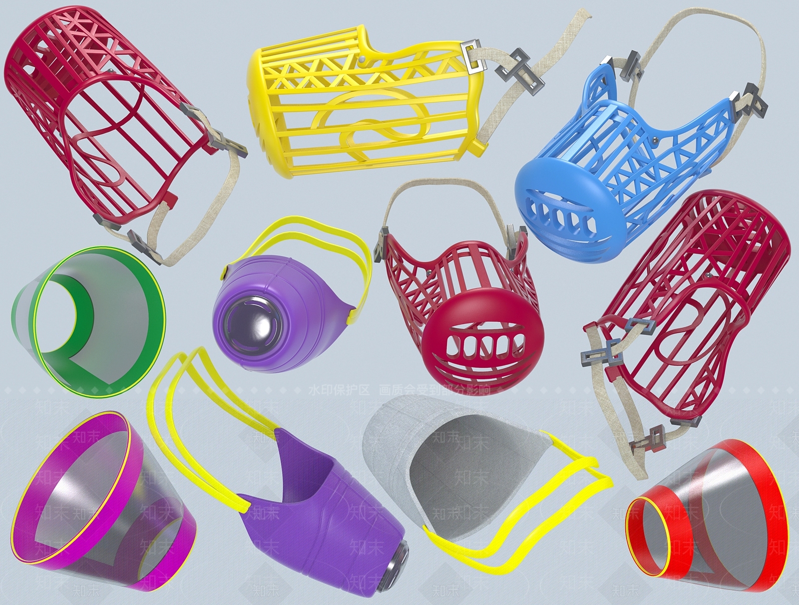 现代犬用口罩3D模型下载【ID:391535163】