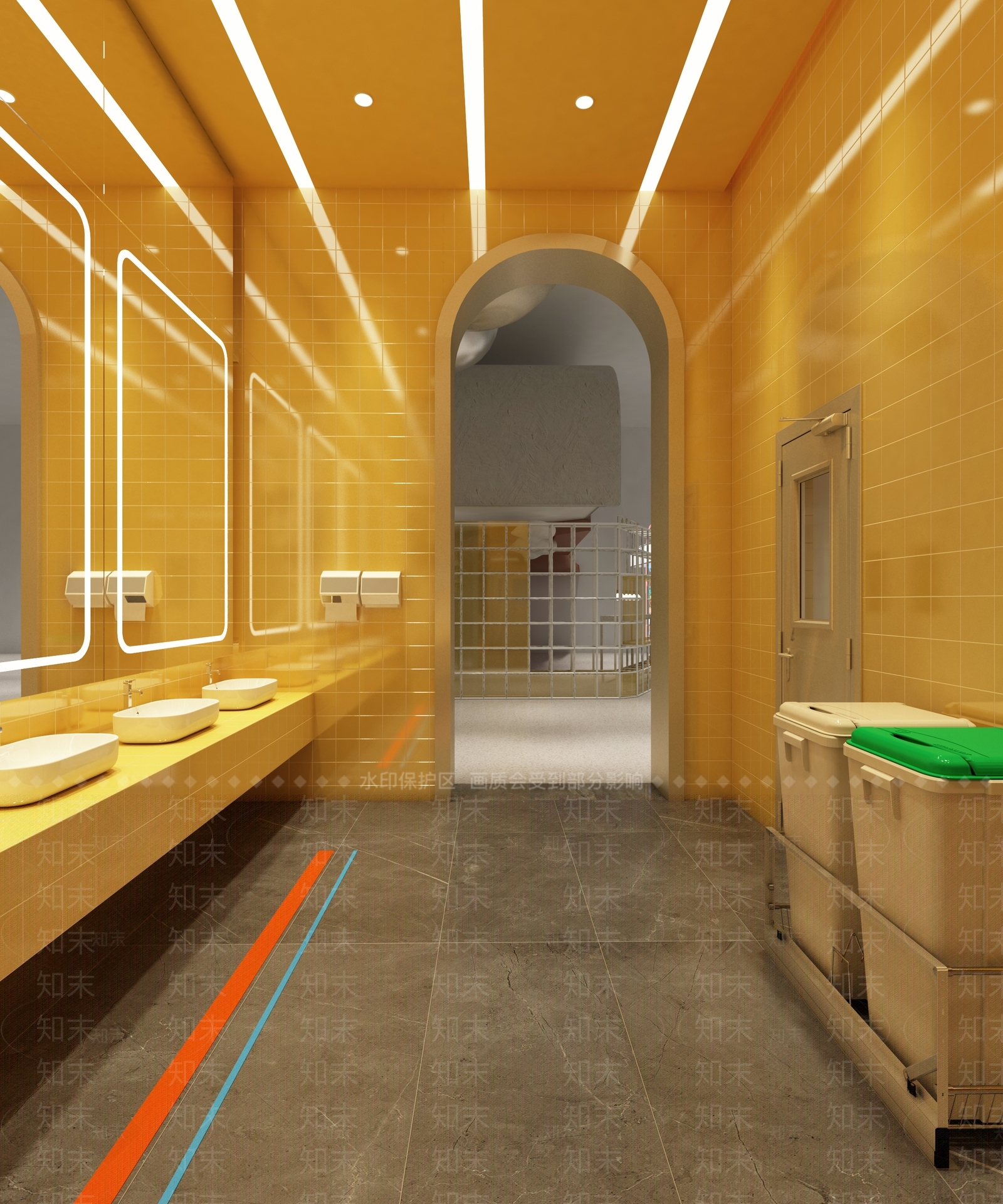 现代商场卫生间3D模型下载【ID:282132688】