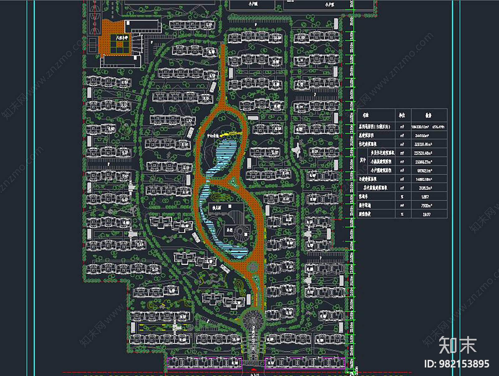 小区规划总图施工图下载【ID:982153895】