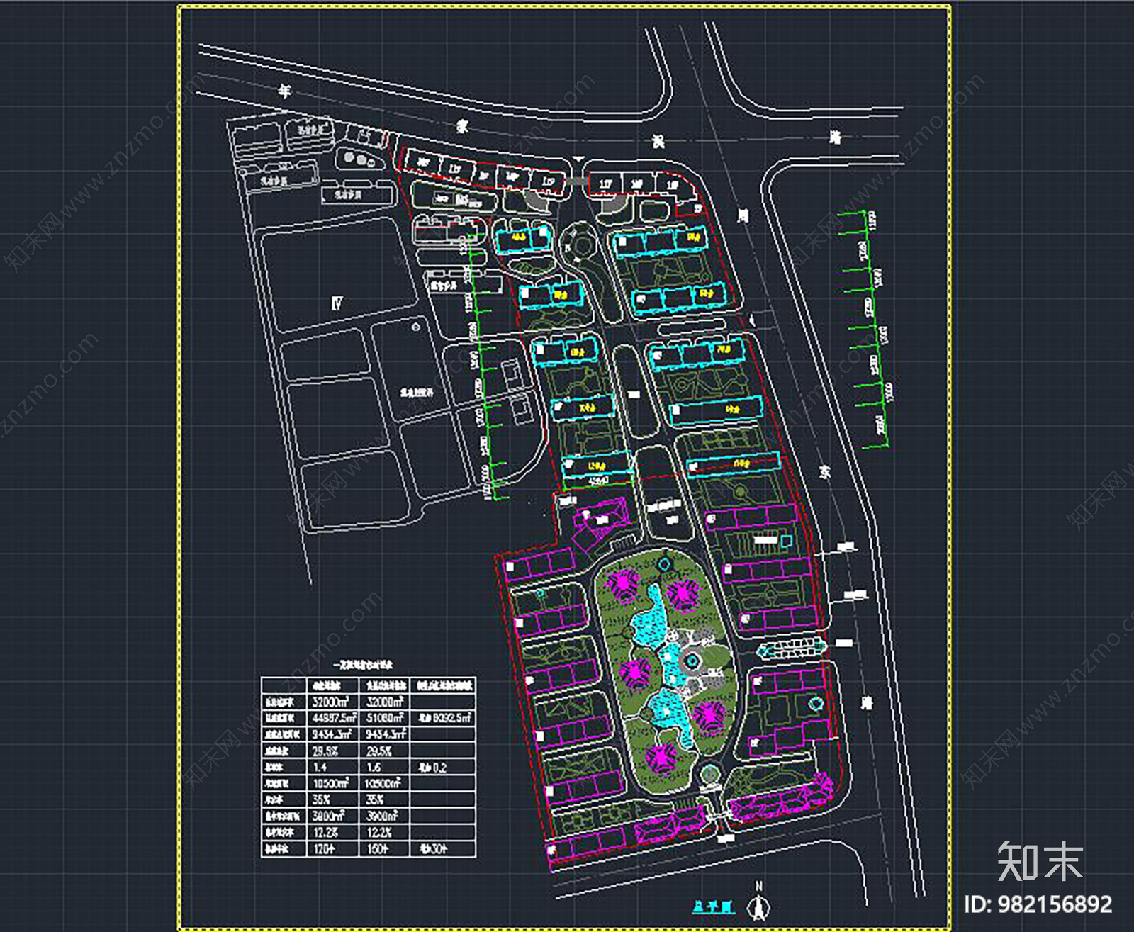 小区总平图施工图下载【ID:982156892】