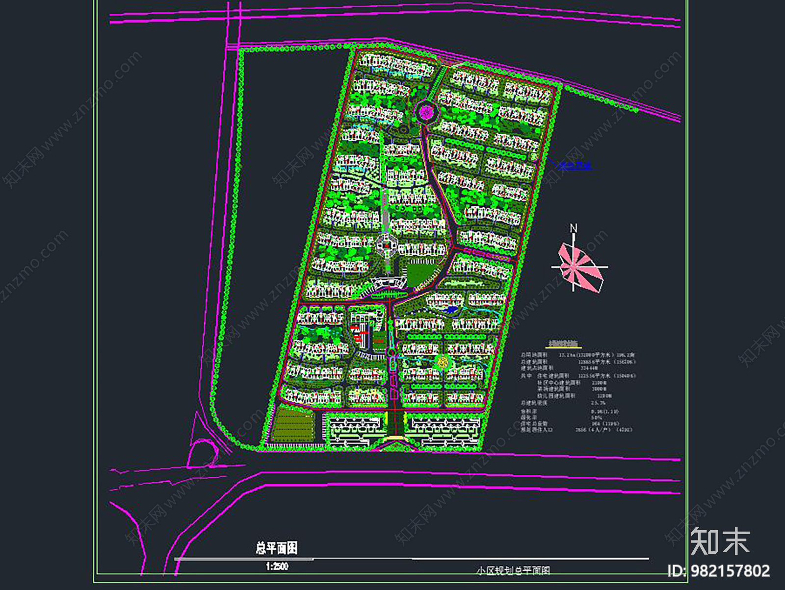 小区总体规划方案施工图下载【ID:982157802】