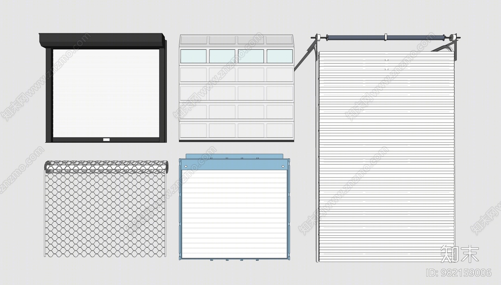 现代卷帘门SU模型下载【ID:982159006】
