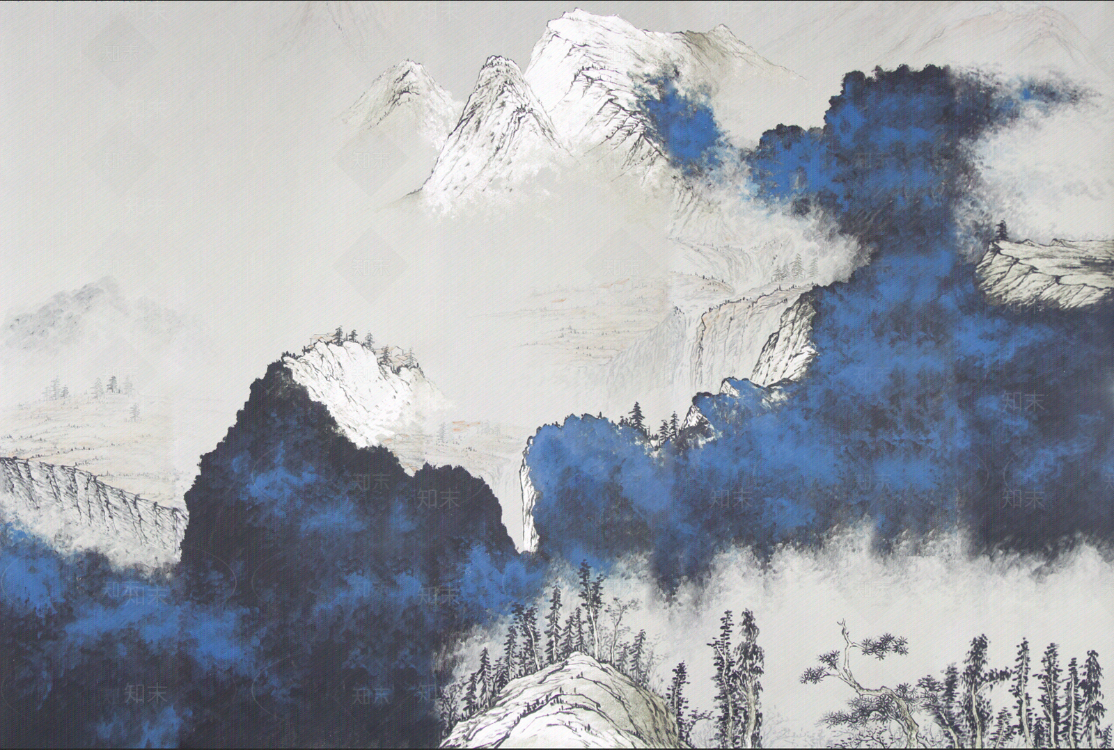 山水壁纸贴图下载【ID:382170988】