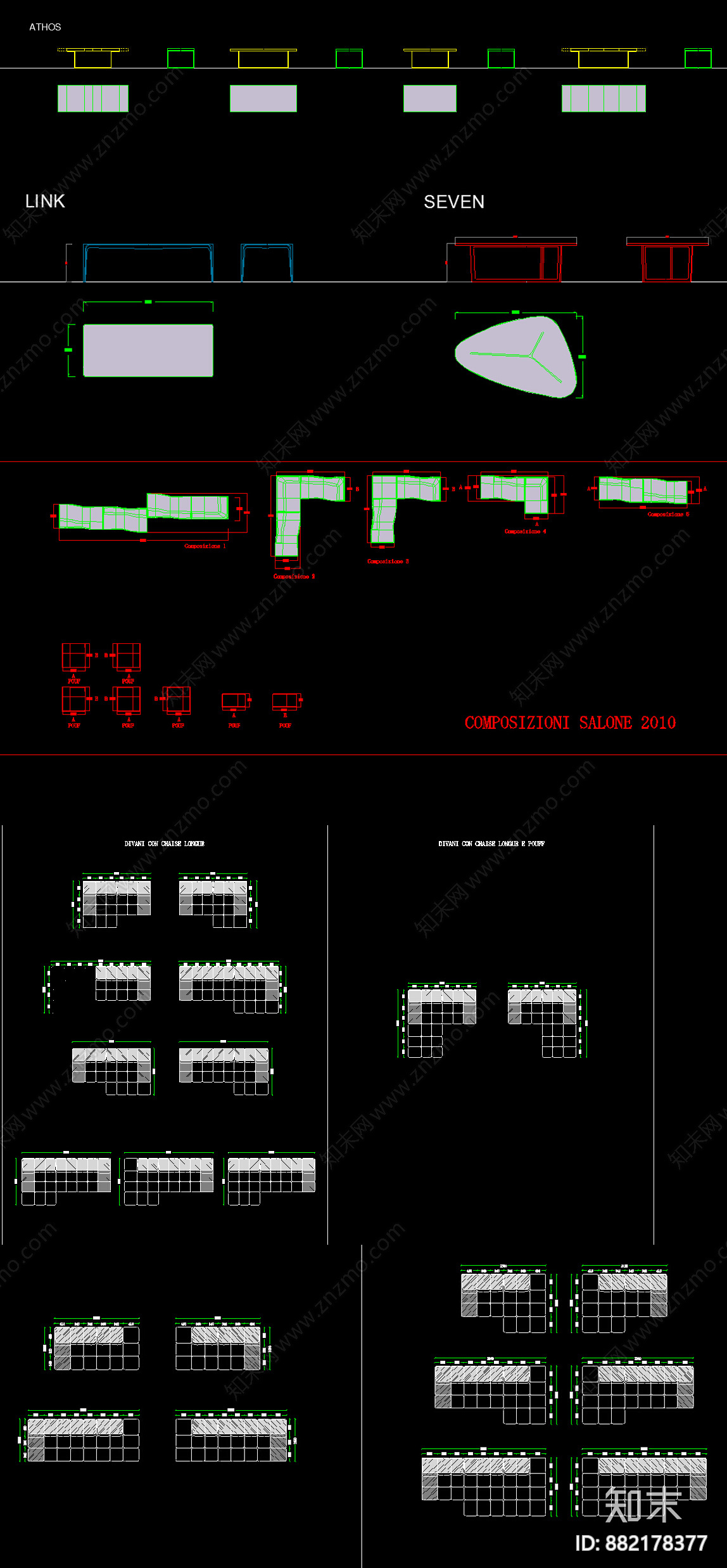 家具CAD图块cad施工图下载【ID:882178377】