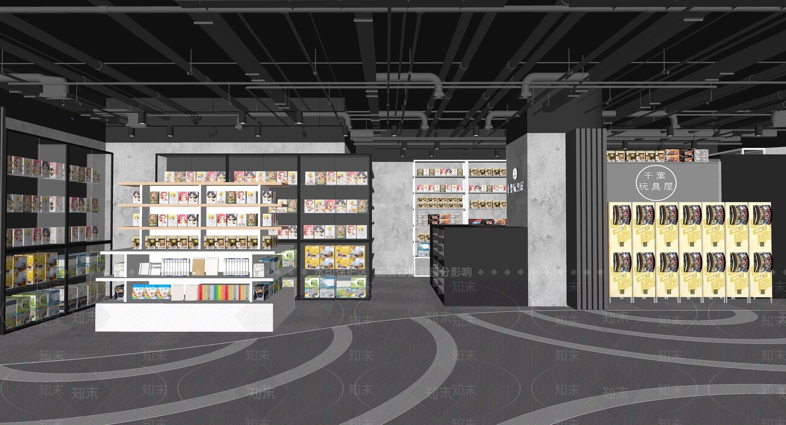 工业风玩具礼品店SU模型下载【ID:182182313】