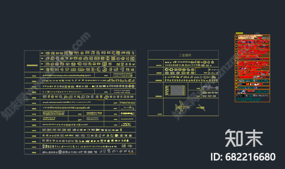 室内设计常用CAD图库cad施工图下载【ID:682216680】