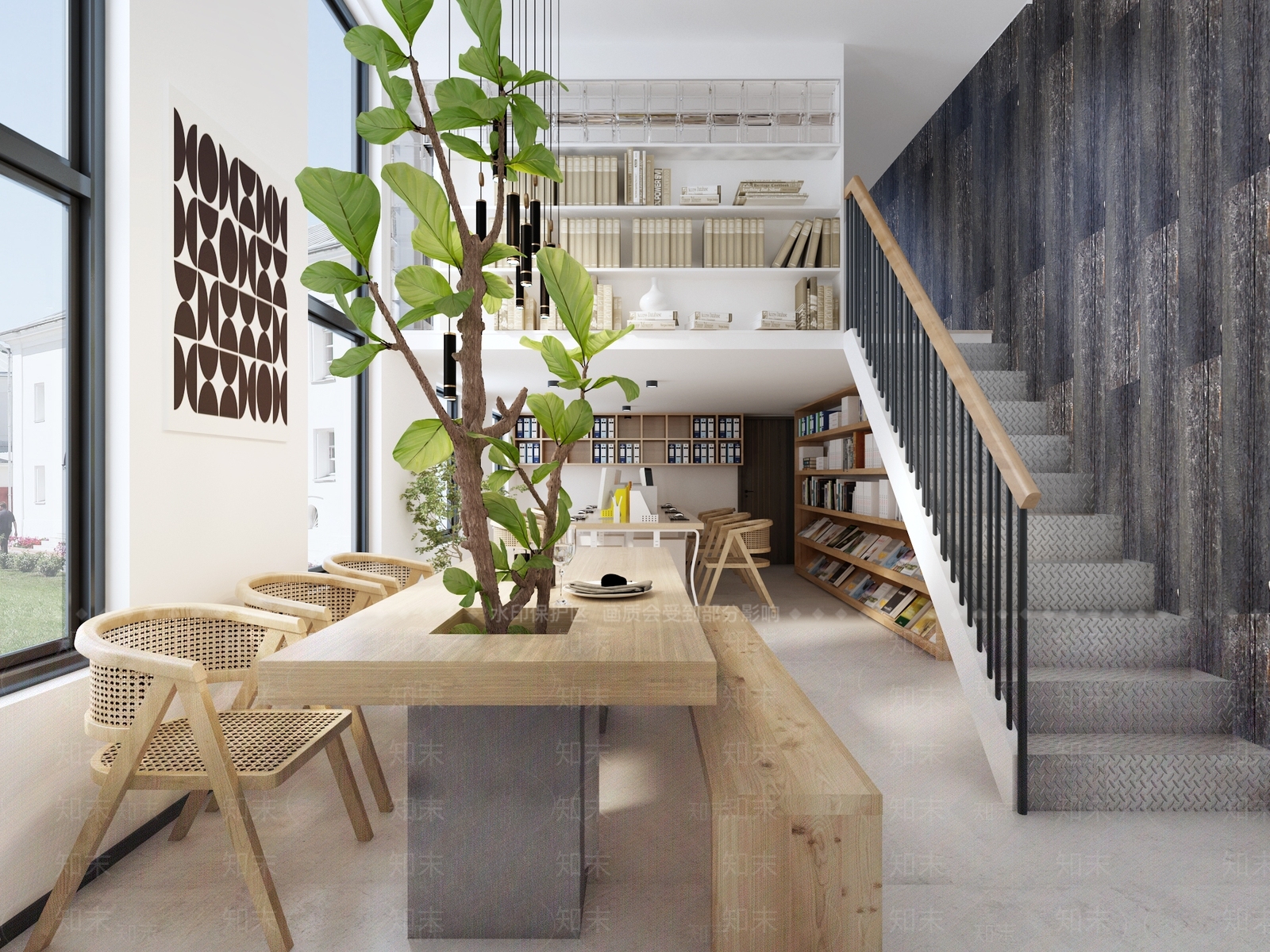 北欧办公室3D模型下载【ID:783149613】