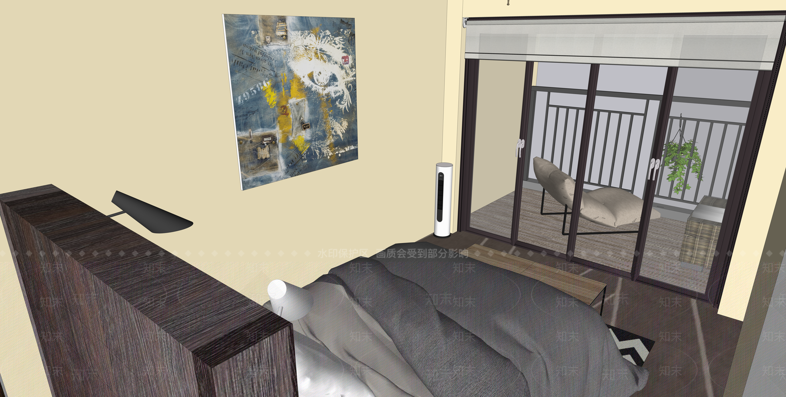 现代家装空间SU模型下载【ID:982217864】