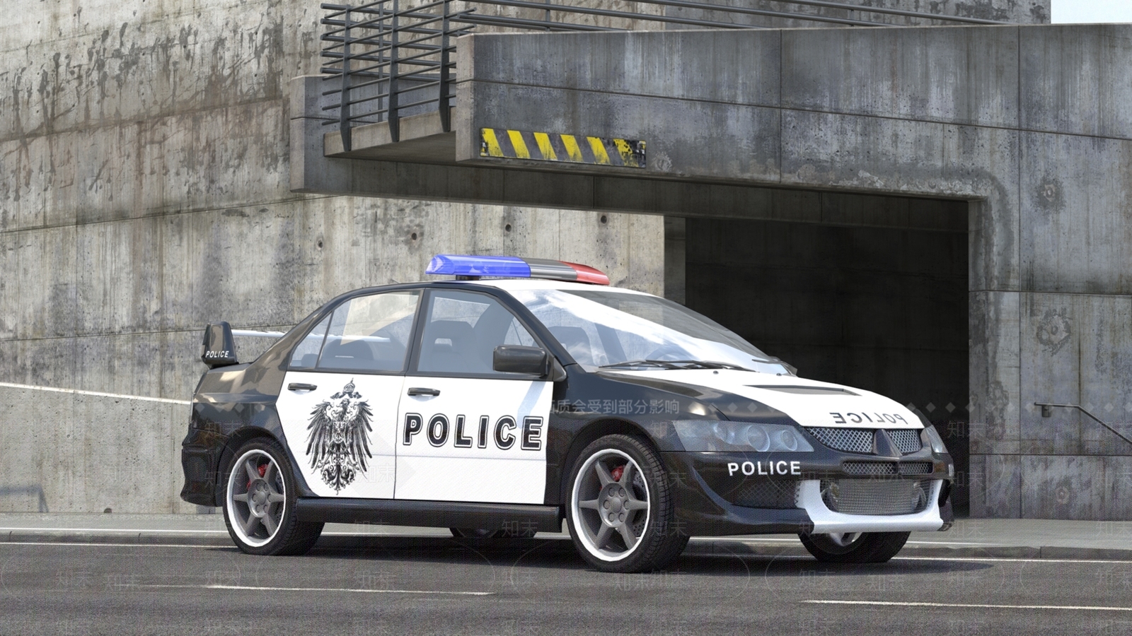 现代警车3D模型下载【ID:982227029】