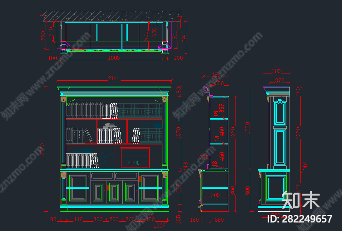 酒柜施工图下载【ID:282249657】