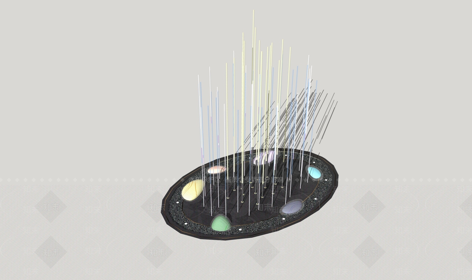 现代景观小品SU模型下载【ID:782261433】