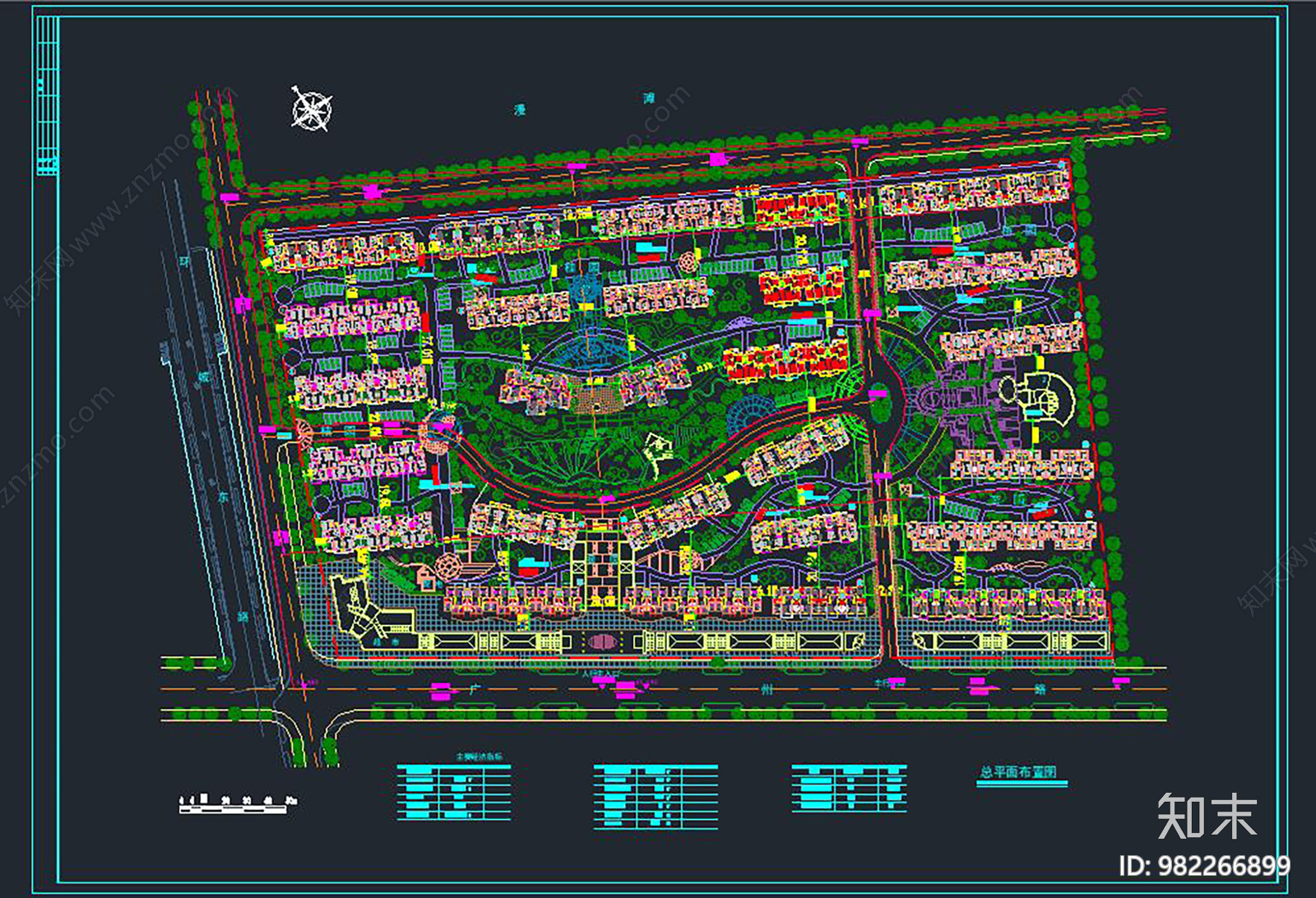 住宅小区总规划施工图下载【ID:982266899】