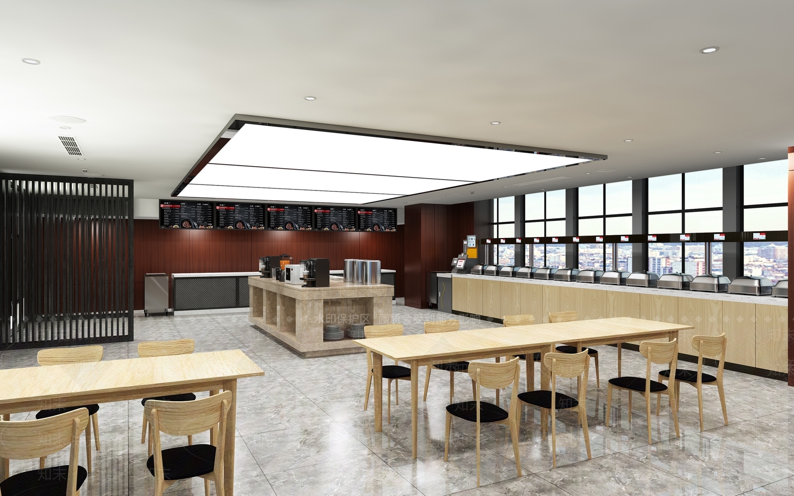 现代食堂3D模型下载【ID:782277752】