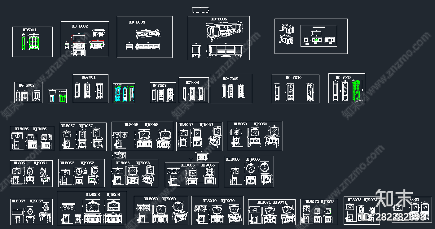 浴室柜施工图下载【ID:282282698】